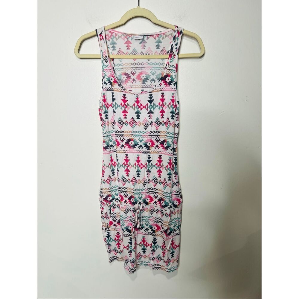 Lascana Aztec Multi-Colored Romper Dress Tank Sz 6 Pockets Boho Festival